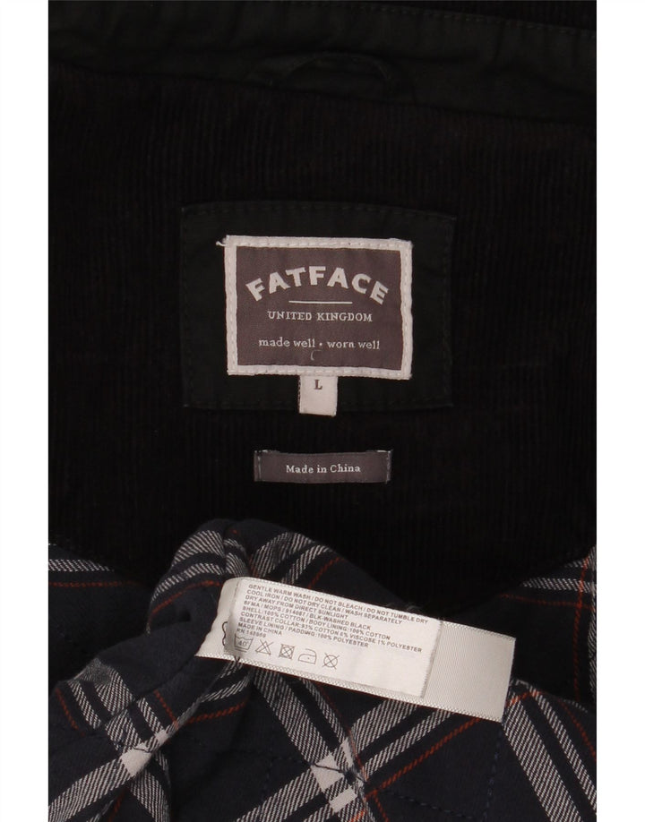 Jachetă pentru bărbați Fat Face din bumbac cerat UK 40 Large Black
