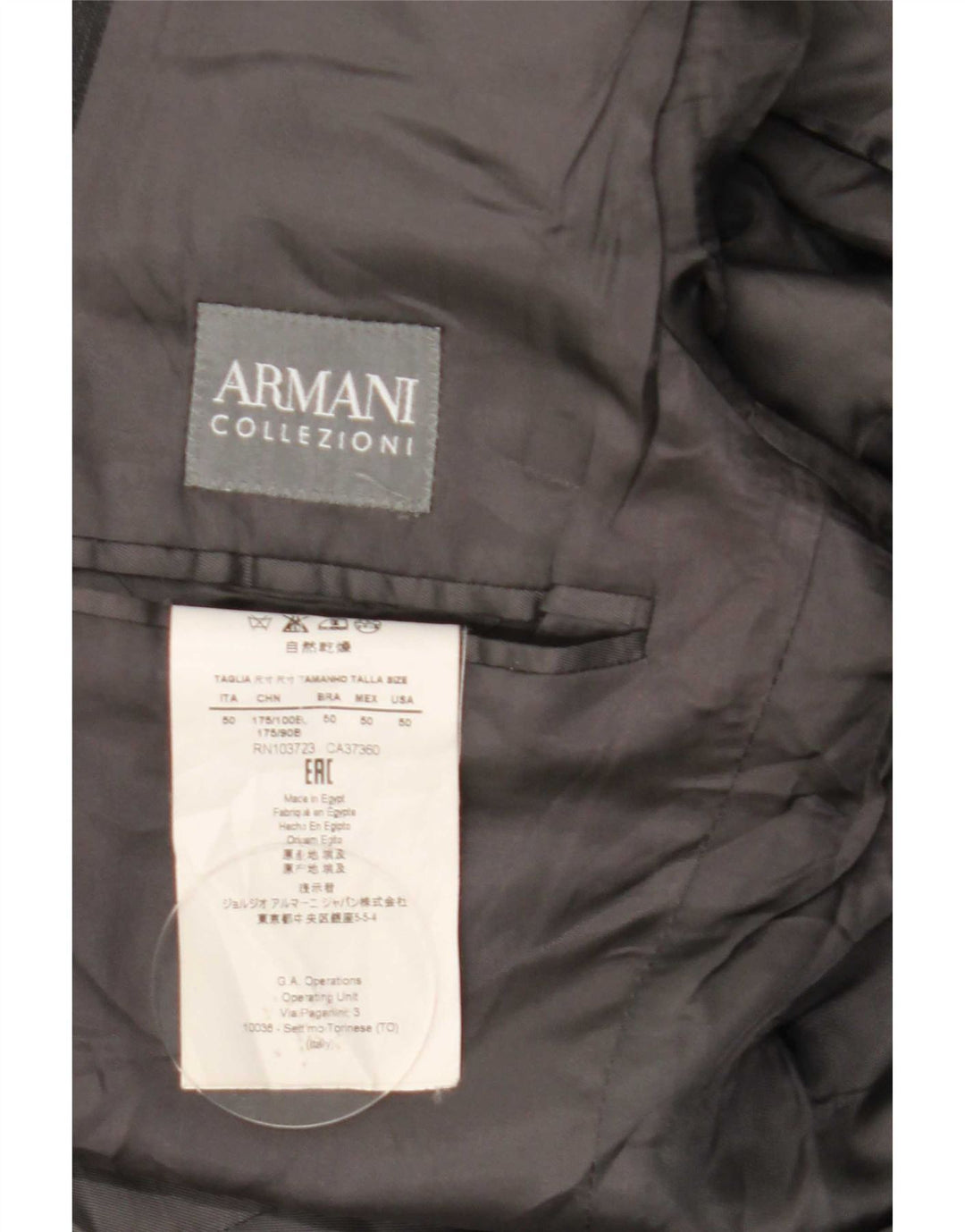 Armani Collezioni Jachetă pentru bărbați cu 2 nasturi IT 50 Lână mare gri