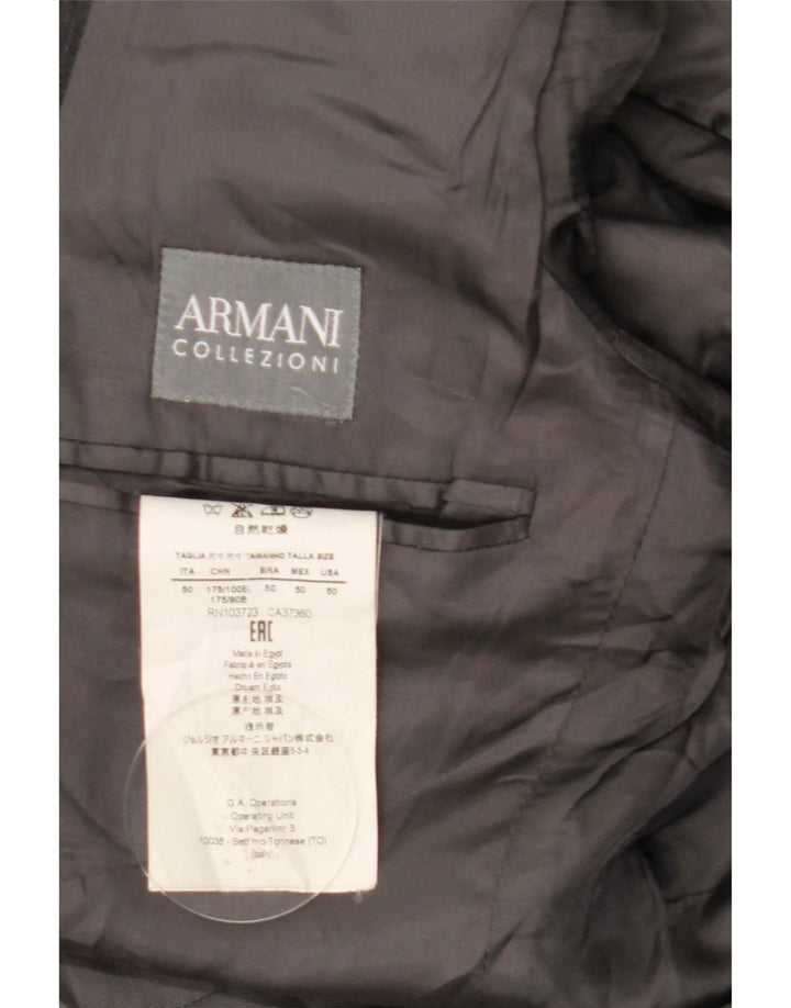 Armani Collezioni Jachetă pentru bărbați cu 2 nasturi IT 50 Lână mare gri