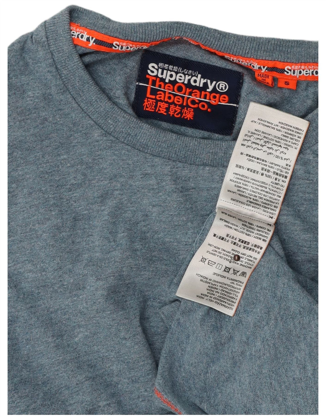 SUPERDRY tricou pentru bărbați Top mic, albastru, bumbac
