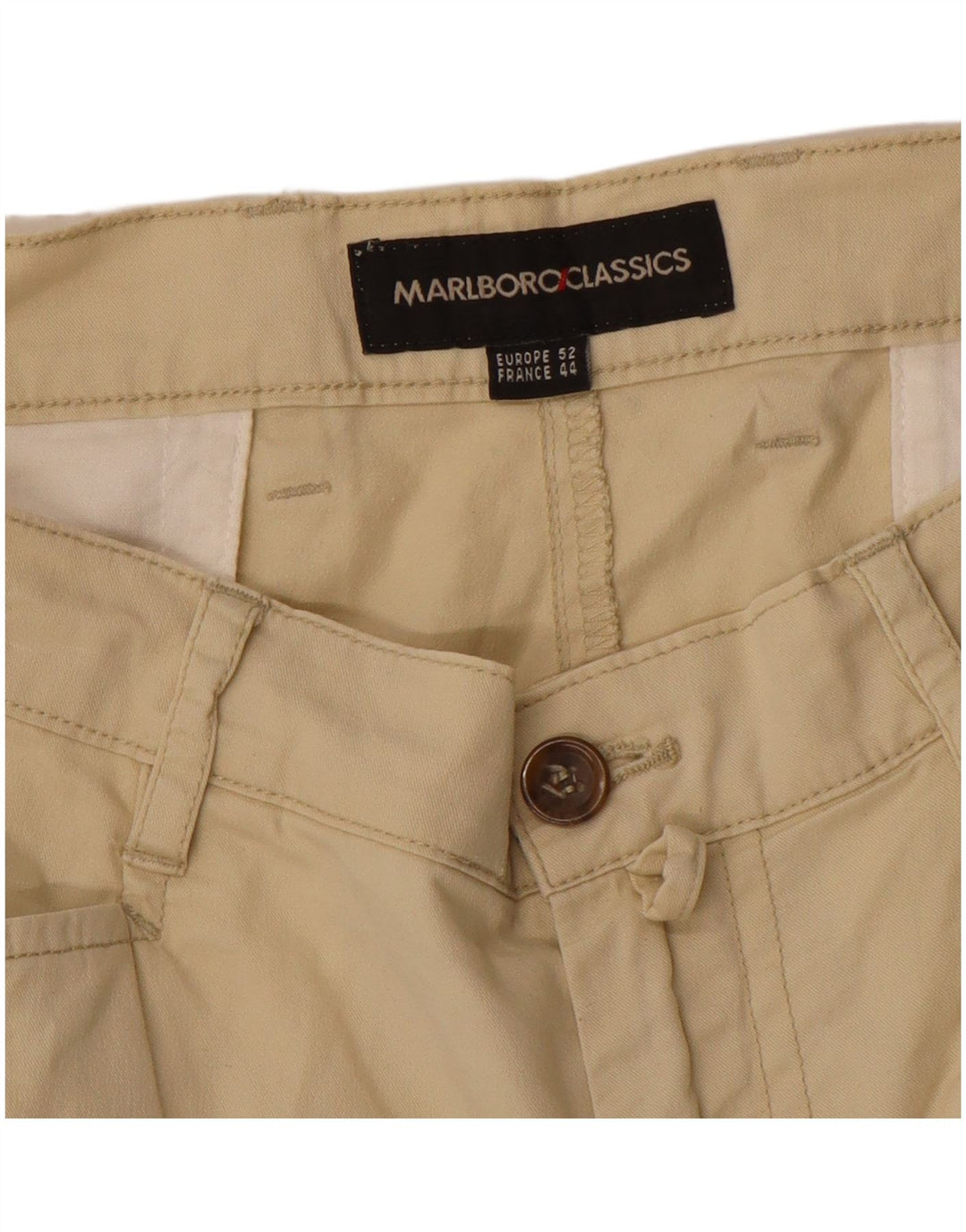 Pantaloni casual drepti pentru bărbați Marlboro Classics EU 52 XL W34 L29 Bej
