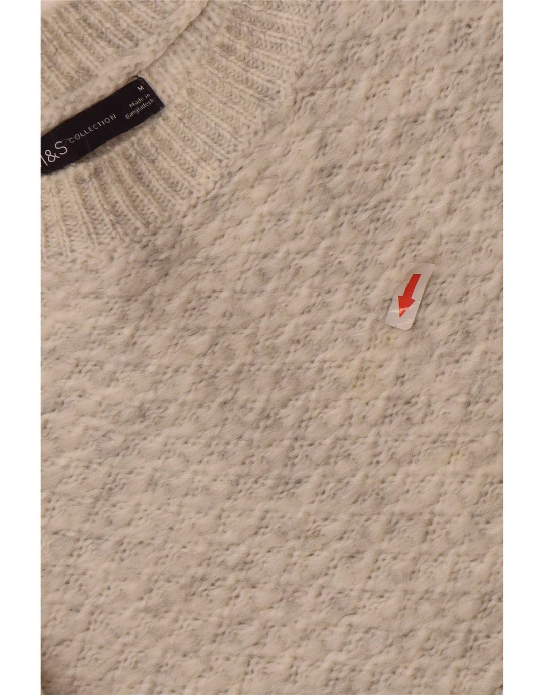 Pulover pentru femei Marks & Spencer cu decolteu rotund UK 14 Medium Gri Acrilic