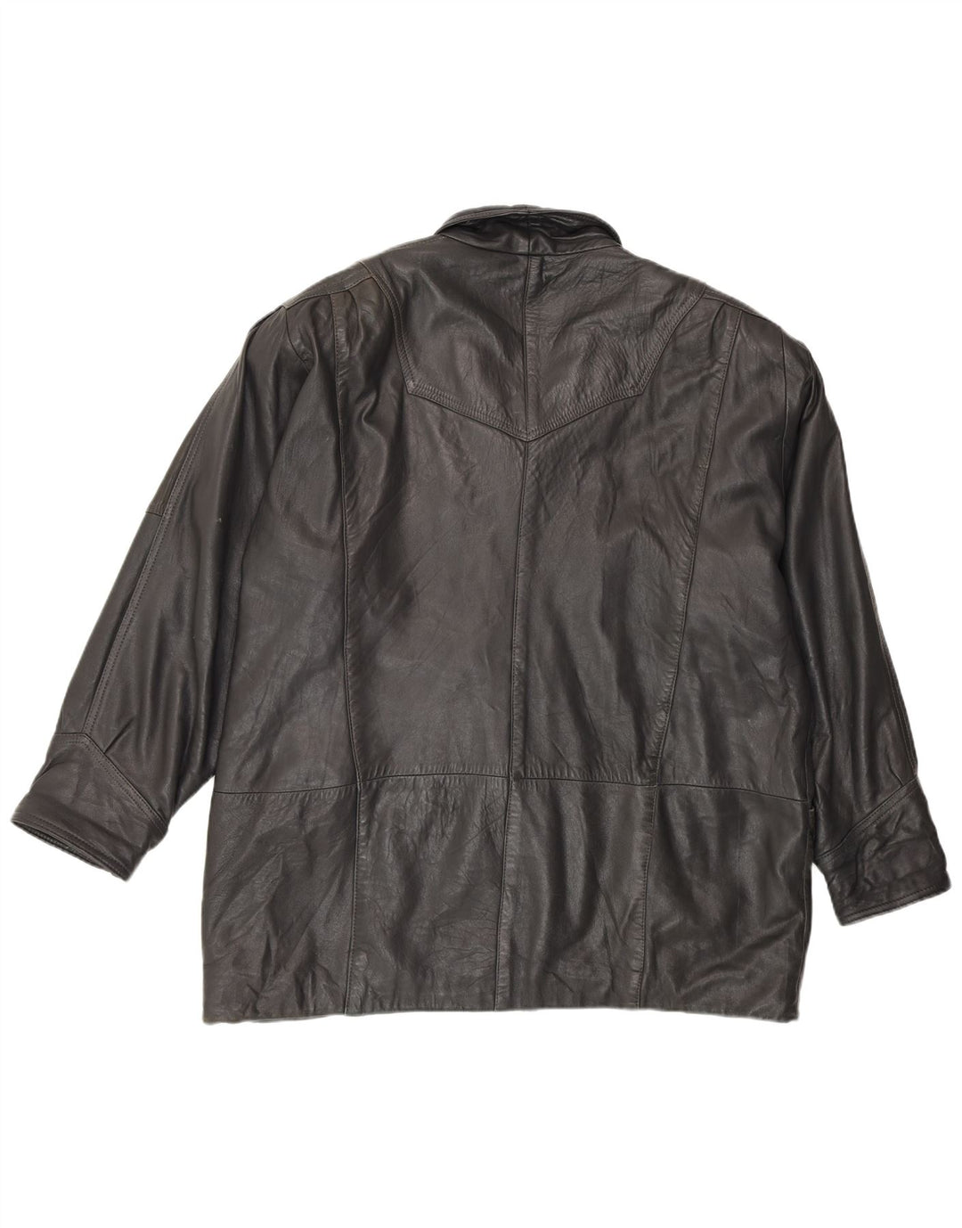 Jachetă de piele Vintage pentru femei EU 48 2XL Negru