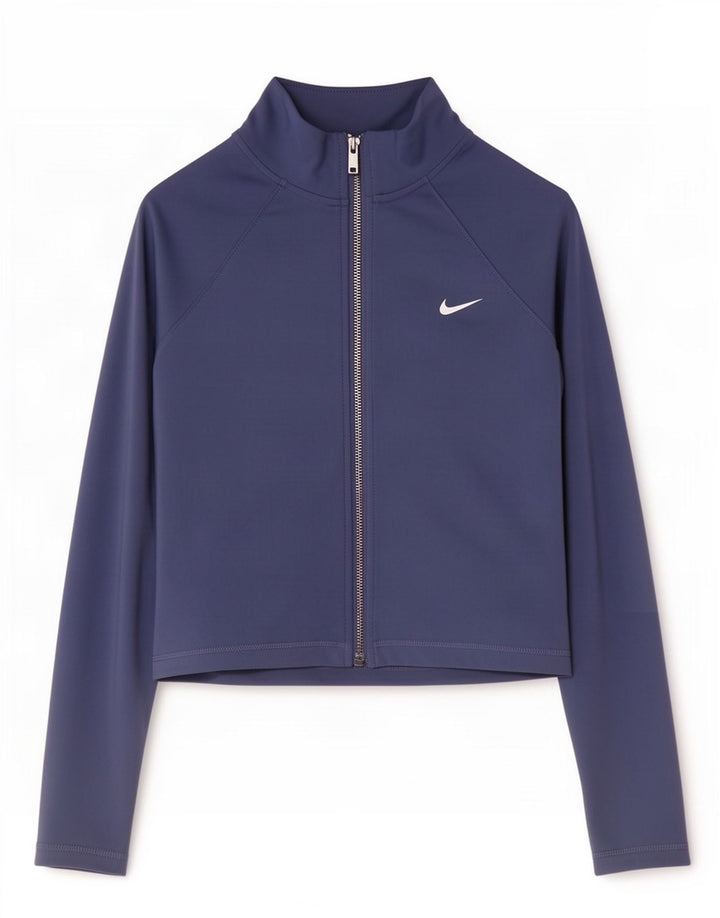 Jachetă de top pentru trening Nike pentru femei UK 12 Medium Bleumarin Poliester