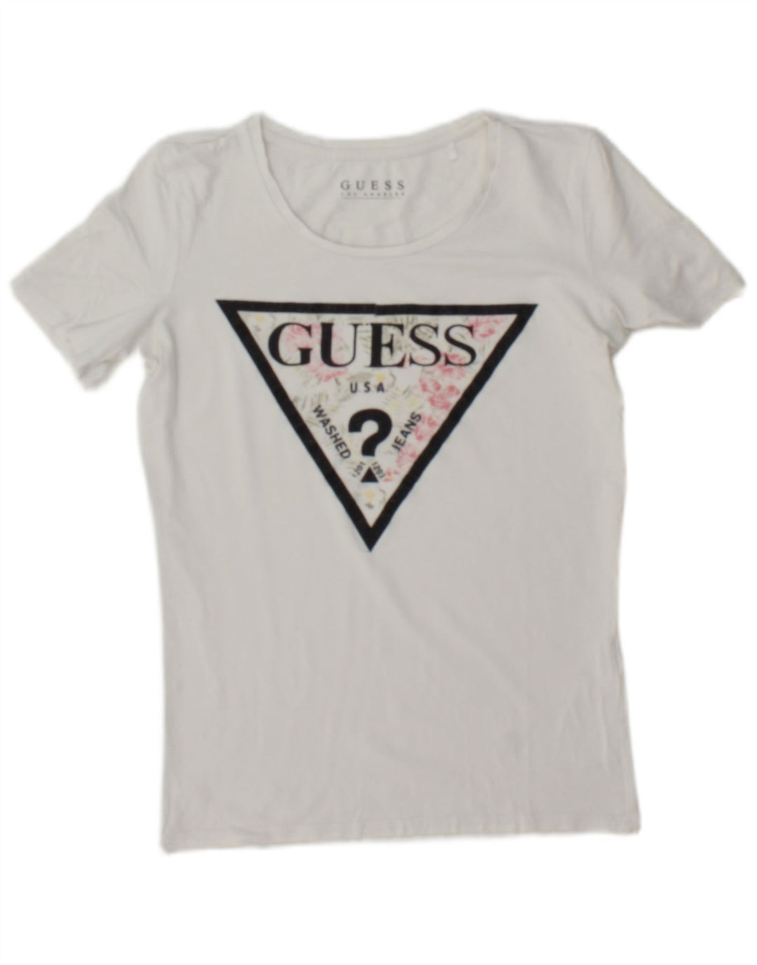 Tricou grafic Guess pentru femei Top UK 12 Medium White