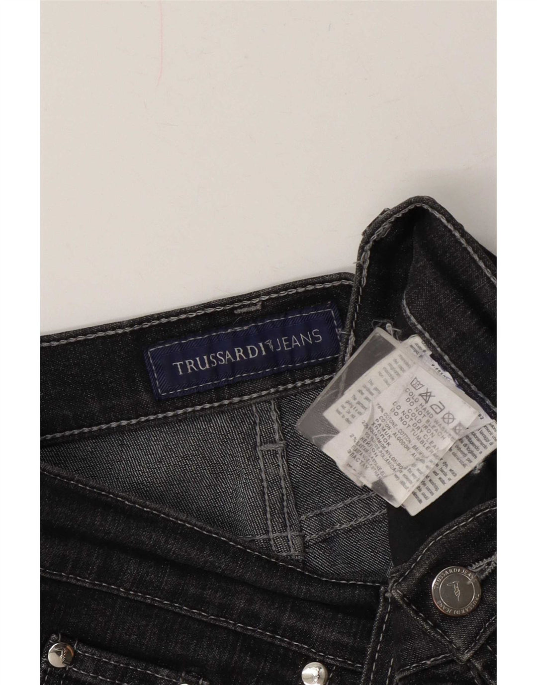 Blugi drepti pentru femei Trussardi W28 L30 bumbac gri