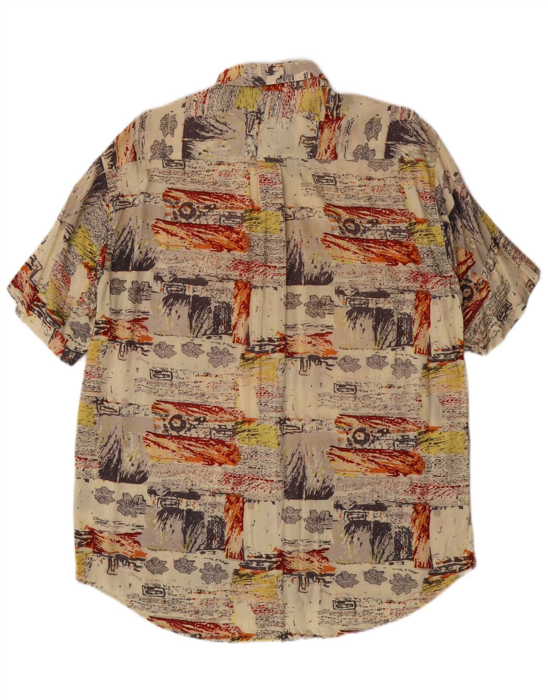 JAMES DILLON Mens Abstract Pattern Shirt Large Multicoloured Hawaiian