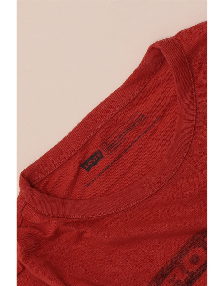 Tricou grafic LEVI'S pentru bărbați, cu croiala standard, mare, roșu