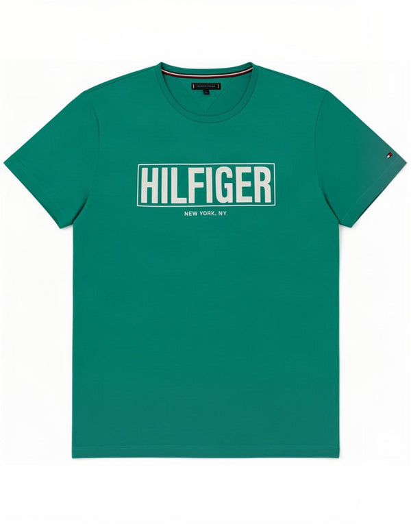 Tricou grafic Tommy Hilfiger pentru bărbați Top 2XL bumbac turcoaz