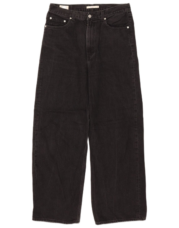 Blugi largi pentru femei cu talie înaltă Levi's W31 L31 bumbac negru