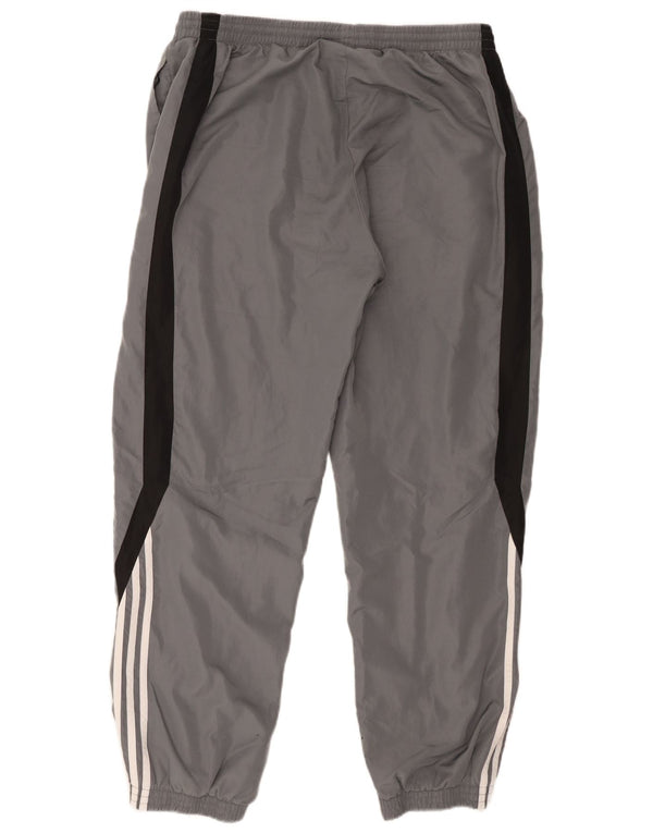 Adidas Mens Tracksuit Trousers Joggers XL Grey Colourblock Polyester