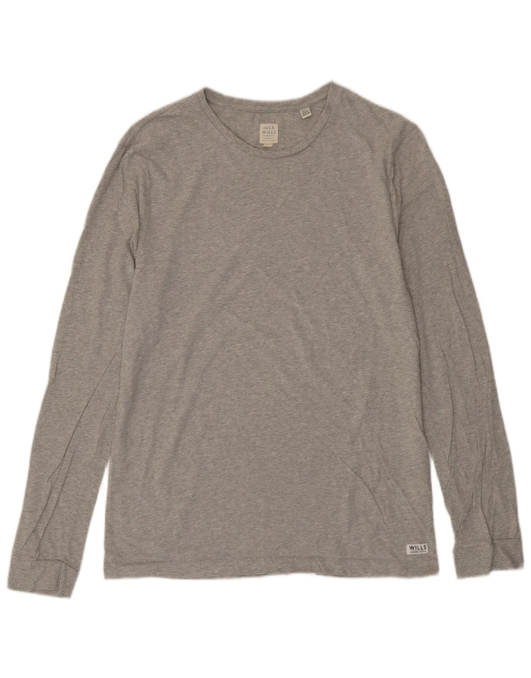 JACK WILLS Top pentru bărbați cu mânecă lungă din bumbac gri mediu