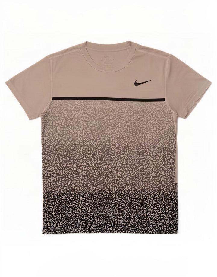 Tricou grafic Nike Dri Fit pentru bărbați Top Medium Gri Poliester geometric