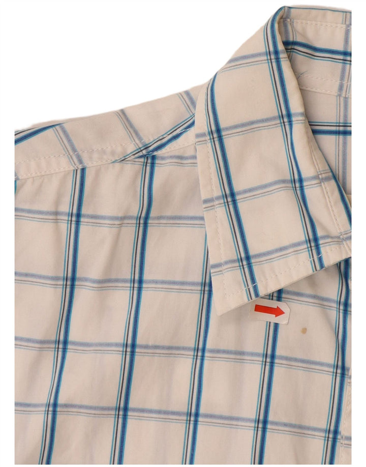 Cămașă cu mânecă scurtă pentru băieți HOLLISTER 15-16 ani 2XL, alb, carouri