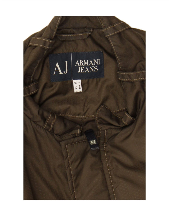ARMANI JEANS Womens Bomber Jacket UK 40 Large Brown Polyester Vintage Armani Jeans and Second-Hand Armani Jeans from Messina Hembry 