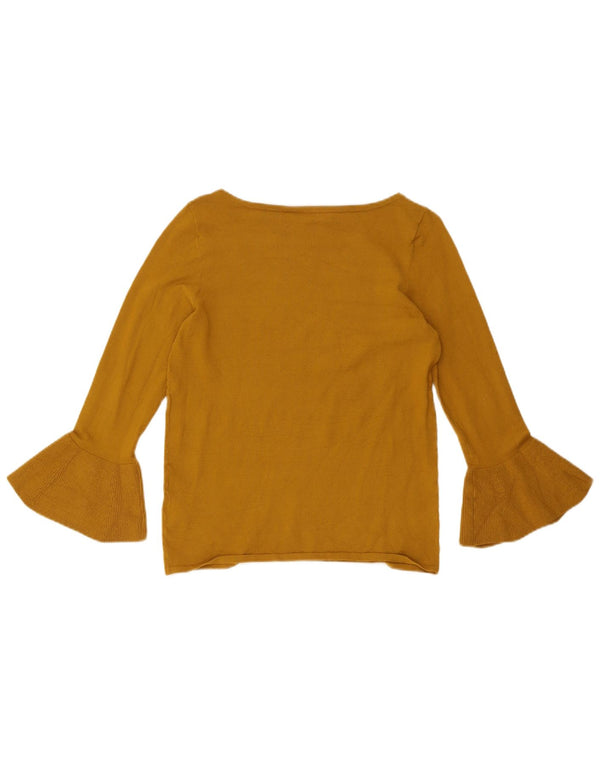 Top pentru femei Hobbs cu mâneci 3/4 UK 10 Small Khaki Viscose