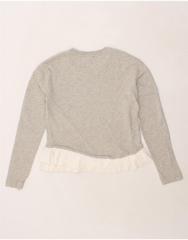 J. CREW Womens Sweatshirt Jumper UK 10 Small Grey Colourblock Cotton Vintage J. Crew and Second-Hand J. Crew from Messina Hembry 