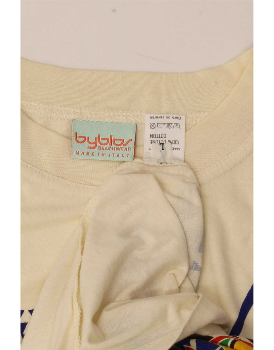 Tricou grafic pentru bărbați Byblos Top mare, bej, bumbac