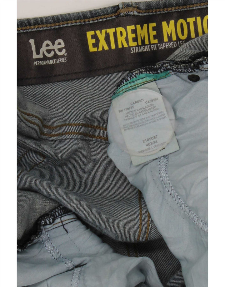 Blugi drepti pentru bărbați Lee Extreme Motion W46 L34 Bumbac albastru