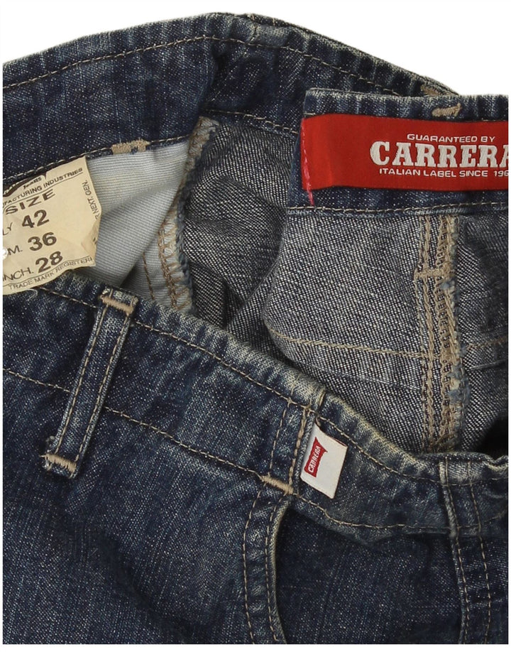 Fusta de blugi pentru femei Carrera W28 bumbac bleumarin mediu