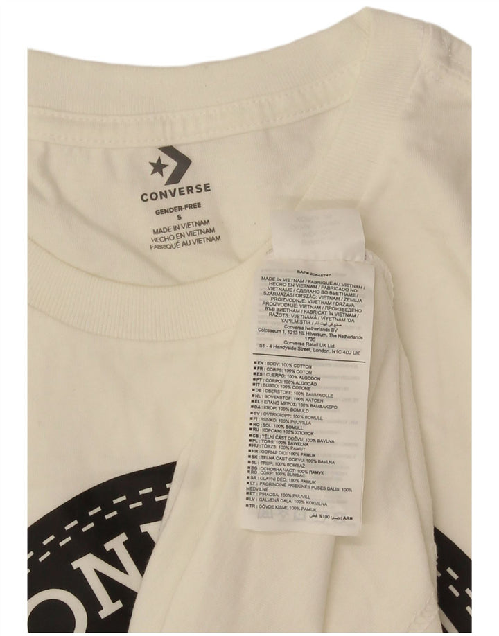 Tricou grafic Converse pentru bărbați Top mic din bumbac alb