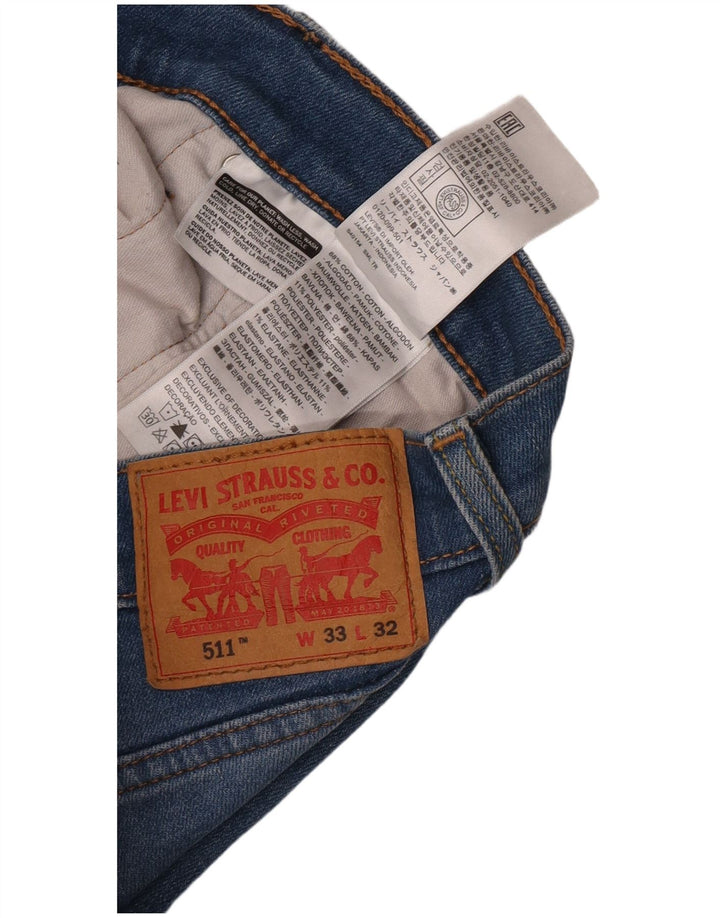 Blugi Levi's 511 Slim pentru bărbați W33 L32 Bumbac albastru
