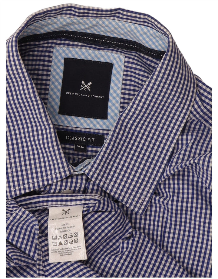 Cămașă clasică pentru bărbați J. Crew, XL, bumbac vichy albastru