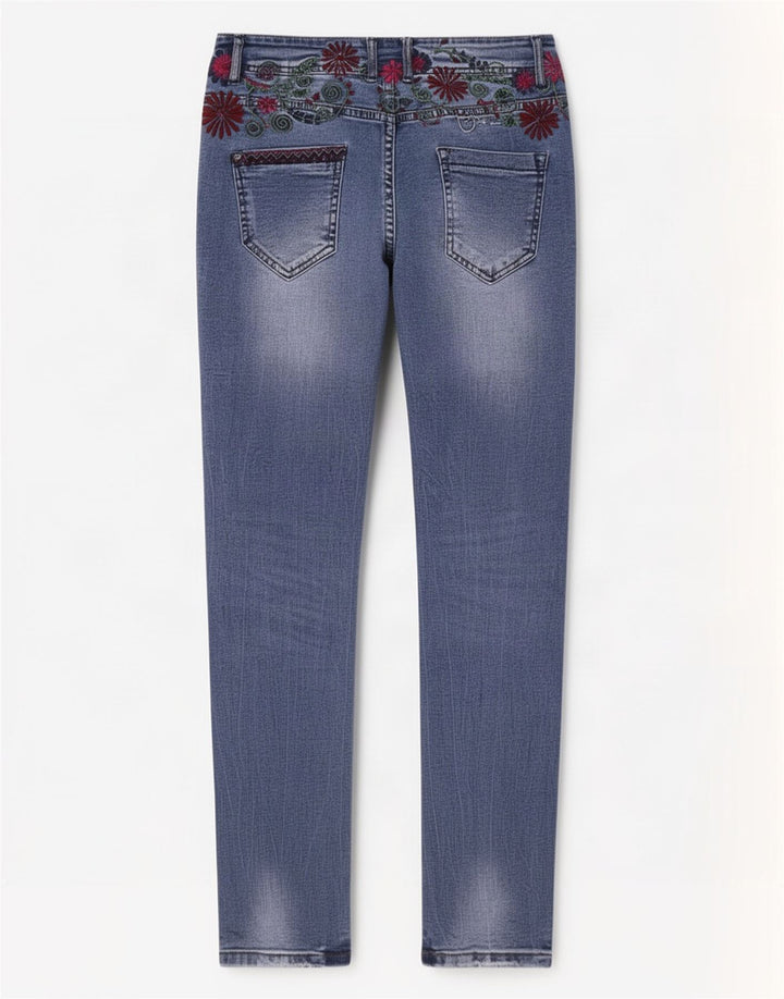 Blugi slim pentru femei Desigual W26 L29 poliester albastru