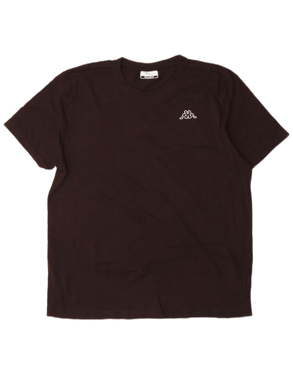 Tricou cu mânecă scurtă pentru bărbați Kappa Top 2XL bumbac negru