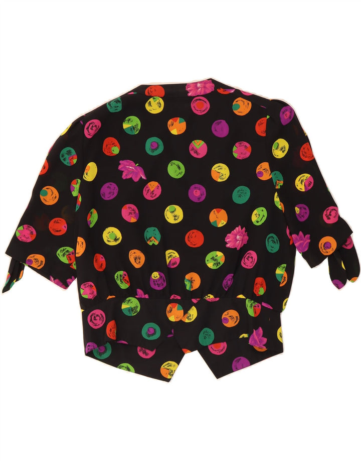 SCHNEBERGER Womens Abstract Pattern Shirt Blouse UK 18 XL  Black Vintage Schneberger and Second-Hand Schneberger from Messina Hembry 