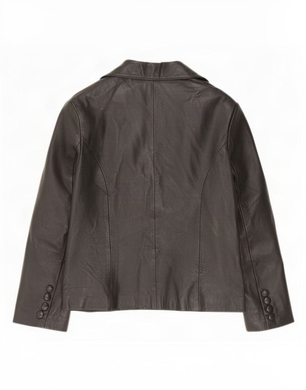 Apart Jachetă din piele cu 1 nasture pentru femei IT 44 Medium Black