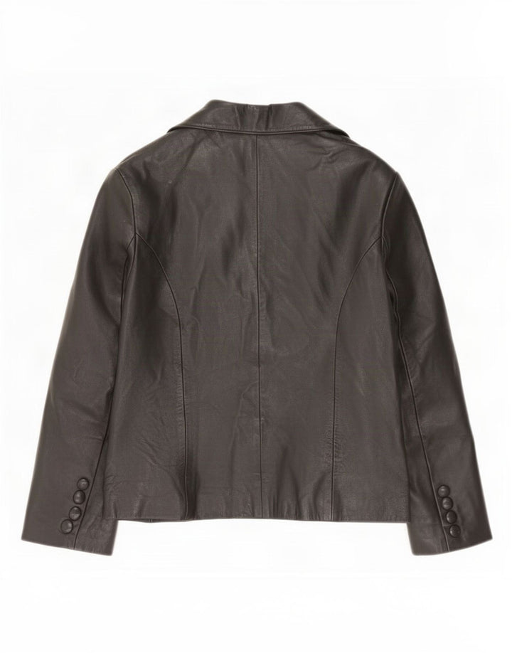 Apart Jachetă din piele cu 1 nasture pentru femei IT 44 Medium Black
