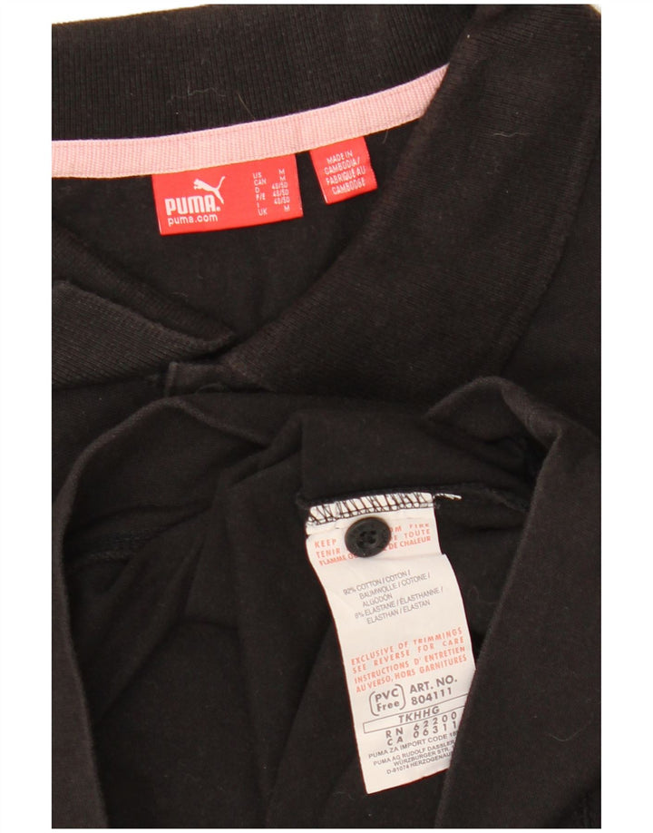 Tricou polo Puma pentru bărbați, bumbac mediu negru