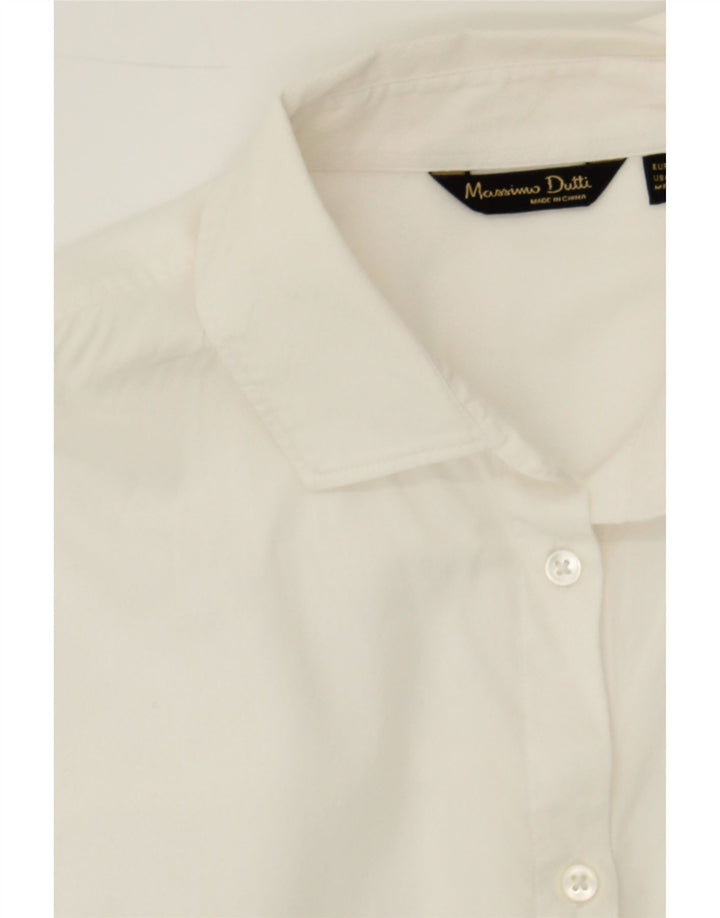 MASSIMO DUTTI Womens Shirt Dress US 6 Small White Cotton Vintage Massimo Dutti and Second-Hand Massimo Dutti from Messina Hembry 