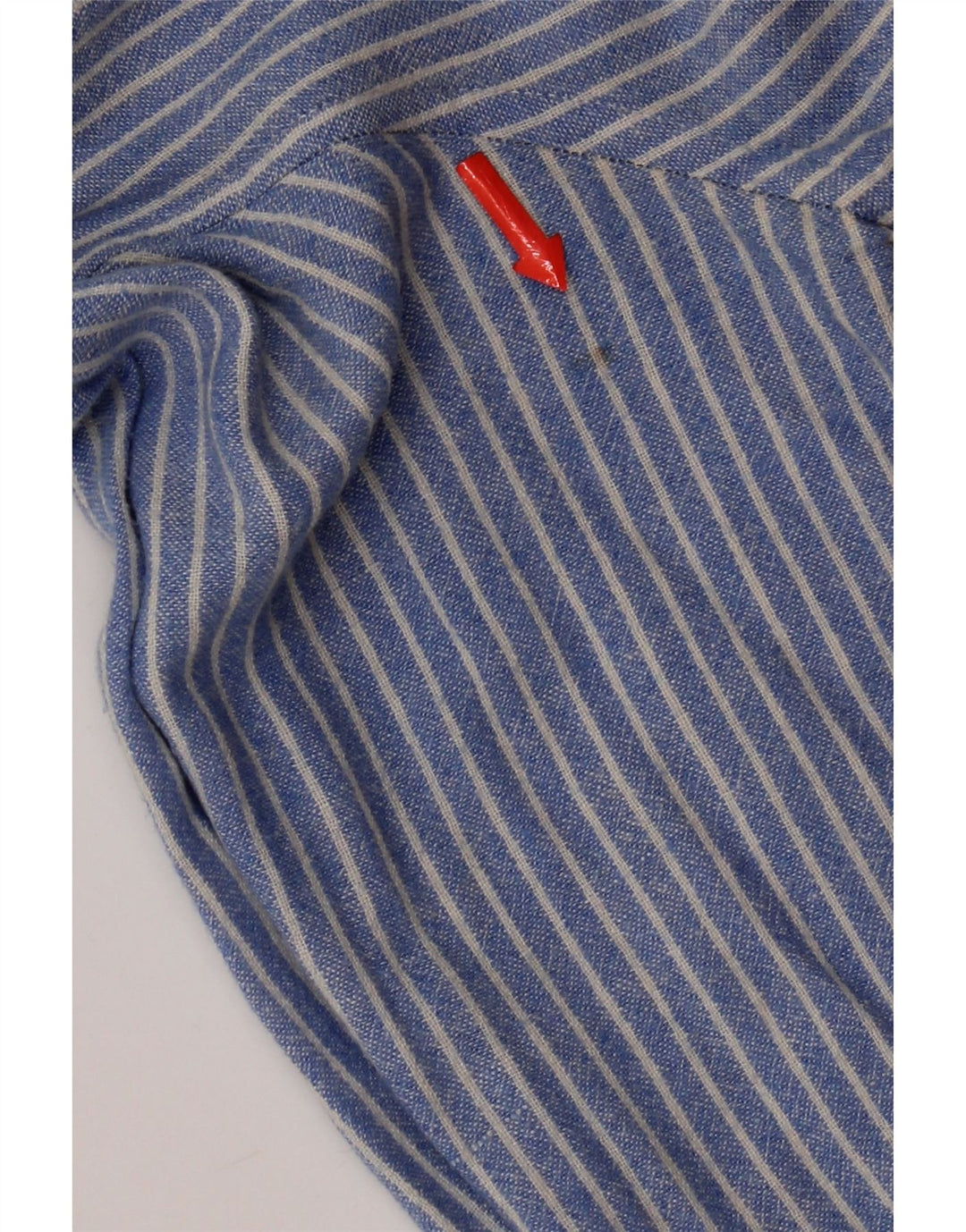 Crew Clothing Cămașă pentru bărbați Lenjerie cu dungi albastre medii