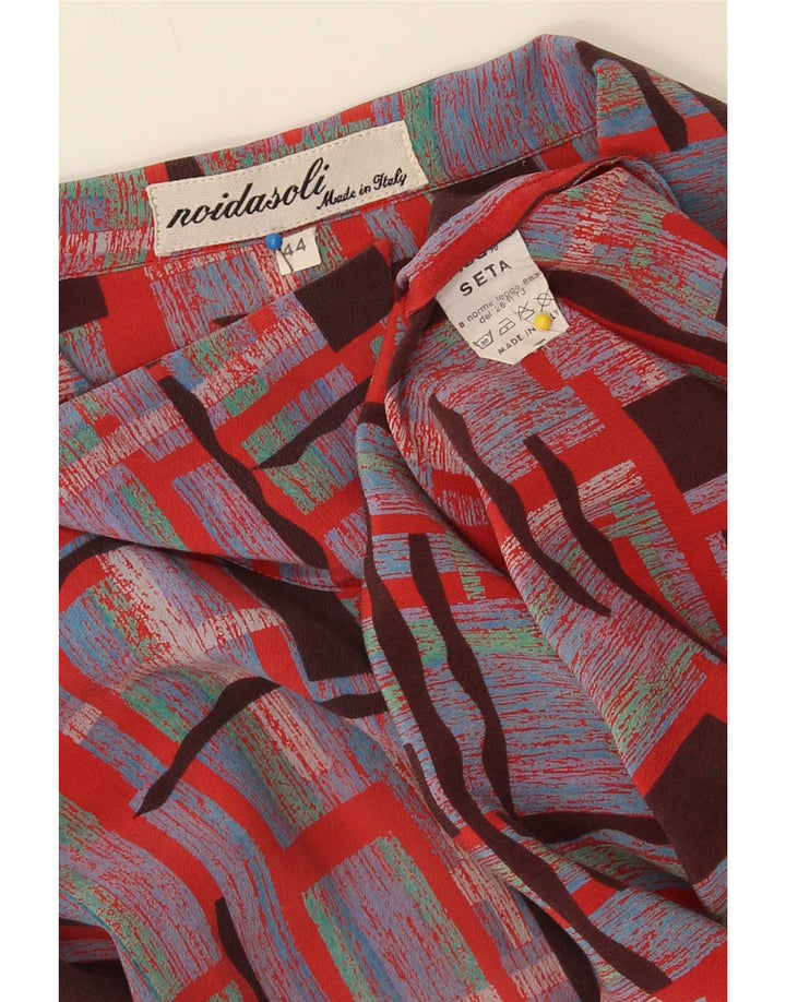 Bluză cămașă supradimensionată pentru femei Vintage IT 44 Medium Multicolor Geometric