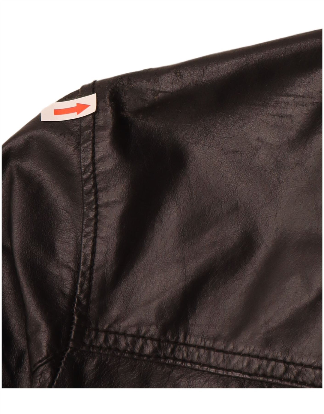 Jachetă de piele vintage pentru bărbați UK 38 Medium Black Leather