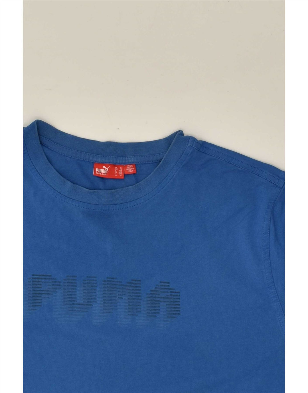 PUMA Mens Graphic T-Shirt Top XL Blue Vintage Puma and Second-Hand Puma from Messina Hembry 