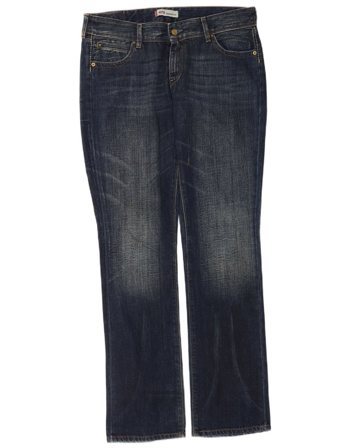 Blugi drepti 470 pentru femei Levi's W33 L34 bumbac bleumarin