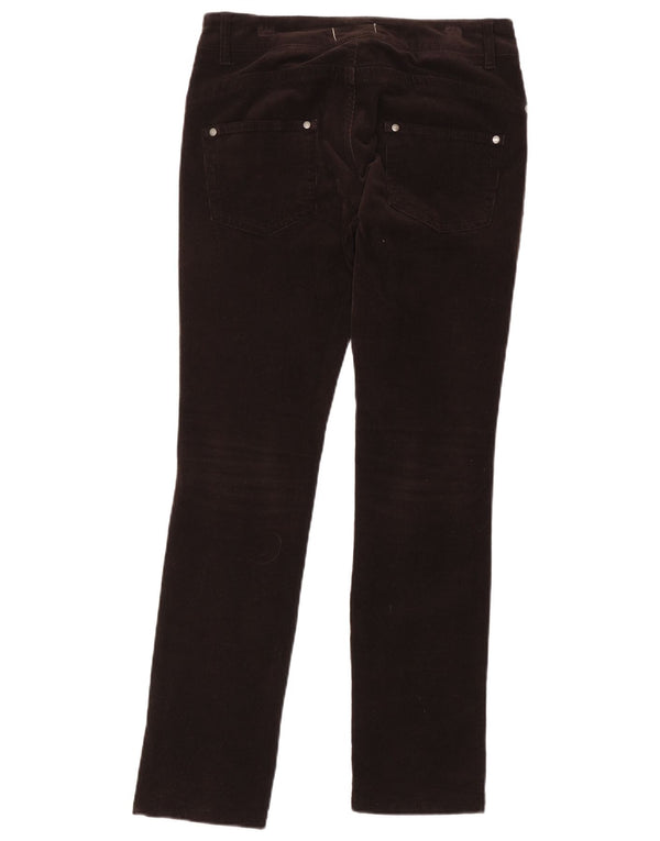 Pantaloni subțiri din velur pentru femei Benetton IT 42 Medium W30 L31 Maro Bumbac