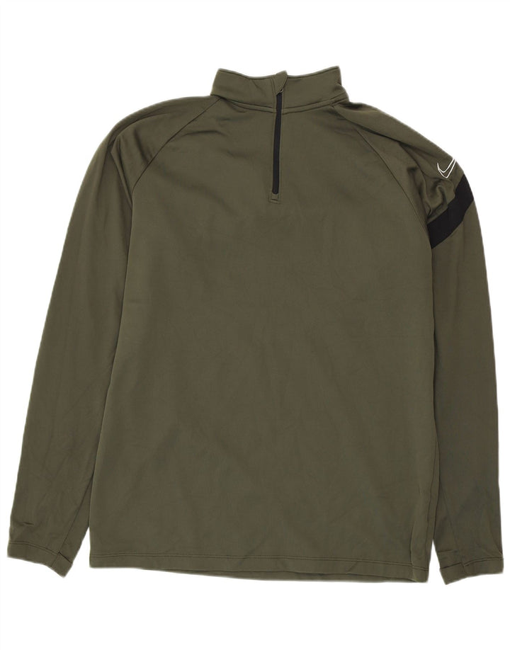 Top de trening NIKE Dri Fit Graphic Pulover pentru bărbați Medium Kaki Colorblock
