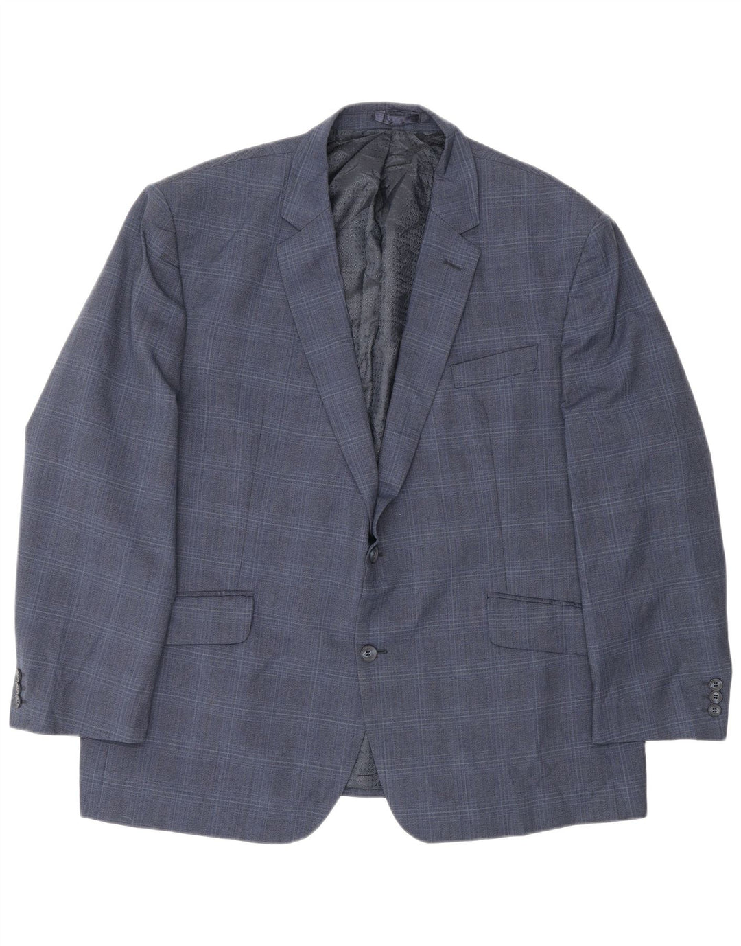 Jachetă Blazer pentru bărbați Pierre Cardin cu 2 nasturi UK 50 5XL Bleumarin Check