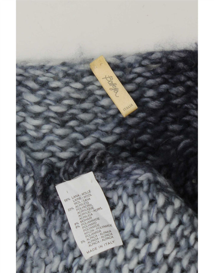 Pulover cardigan Bottega pentru femei UK 16 mare Lână bleumarin