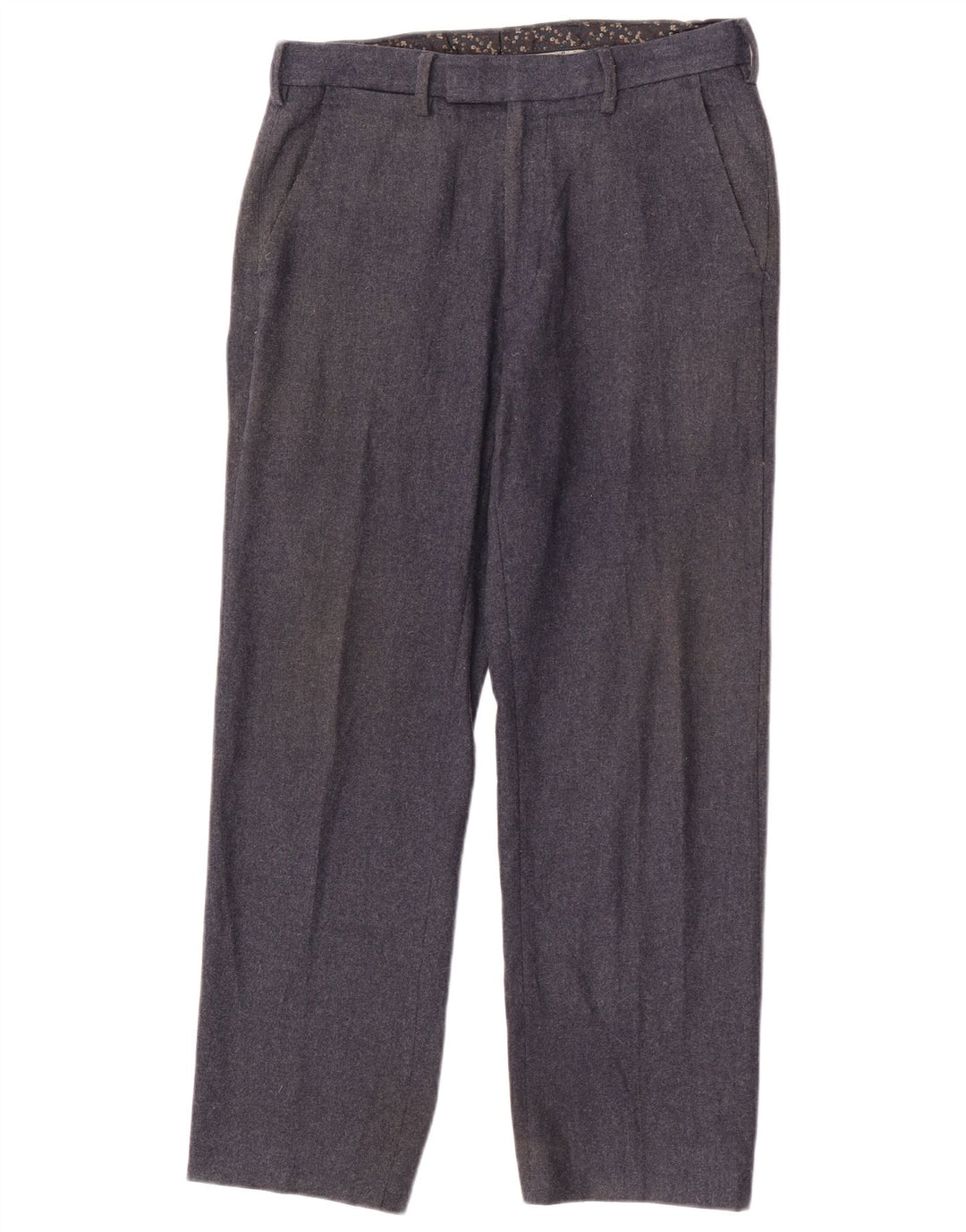 Marks & Spencer Pantaloni de costum drept bărbați L30 L27 Lână bleumarin
