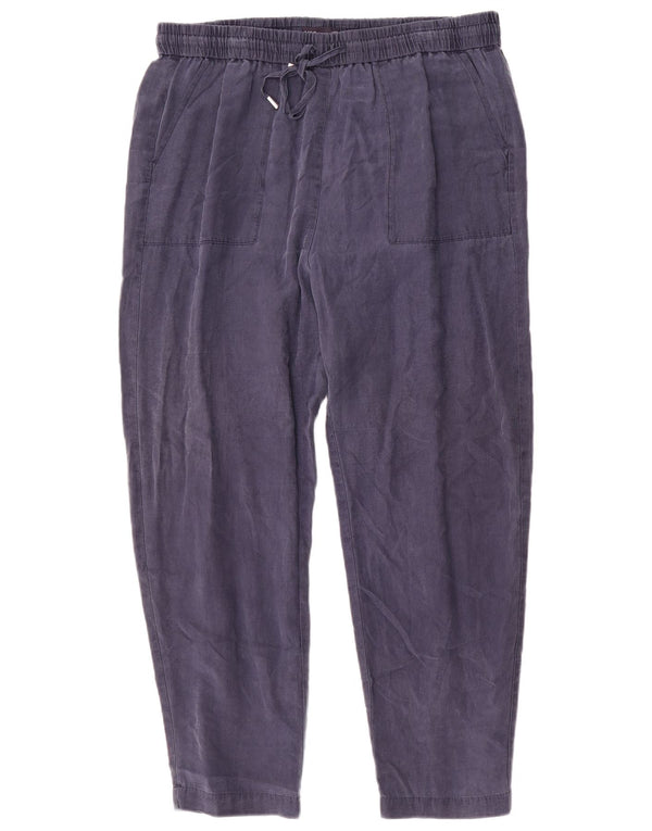Pantaloni casual pentru femei Marks & Spencer, cu croiala largi, UK 18 XL W36 L28 bleumarin