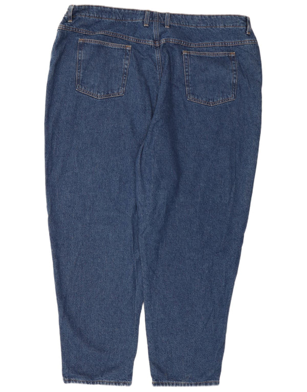 Blugi drepti pentru femei L.L.BEAN cu ajustare originală US 26 5XL W52 L30 Albastru