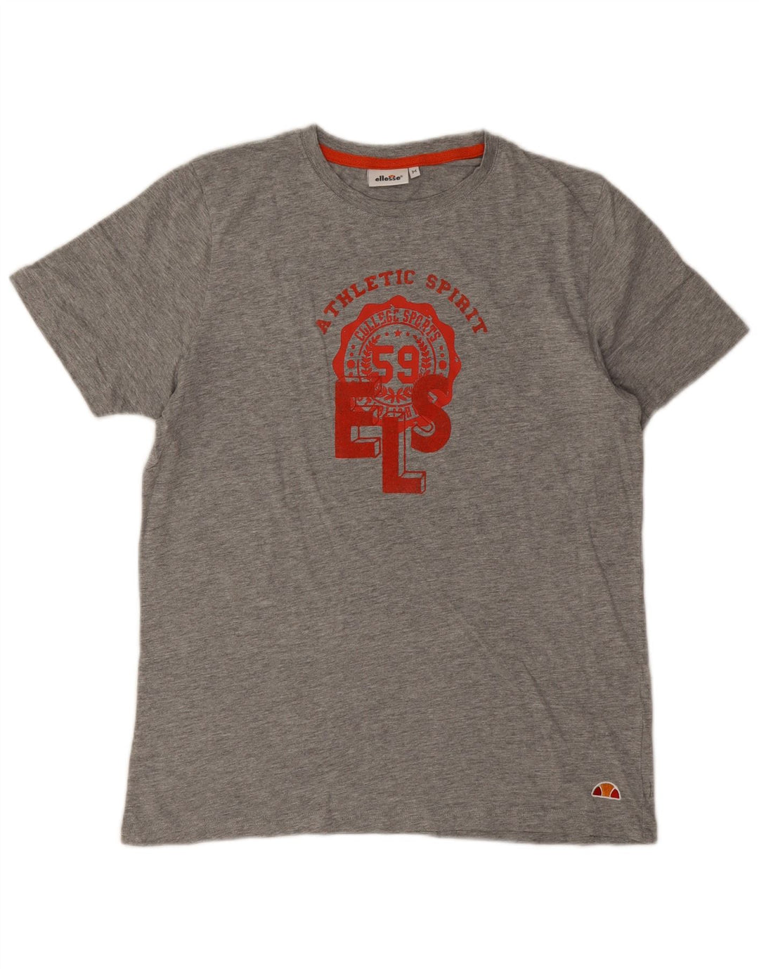 Tricou cu grafic pentru bărbați Ellesse Top din bumbac cu pete gri mediu