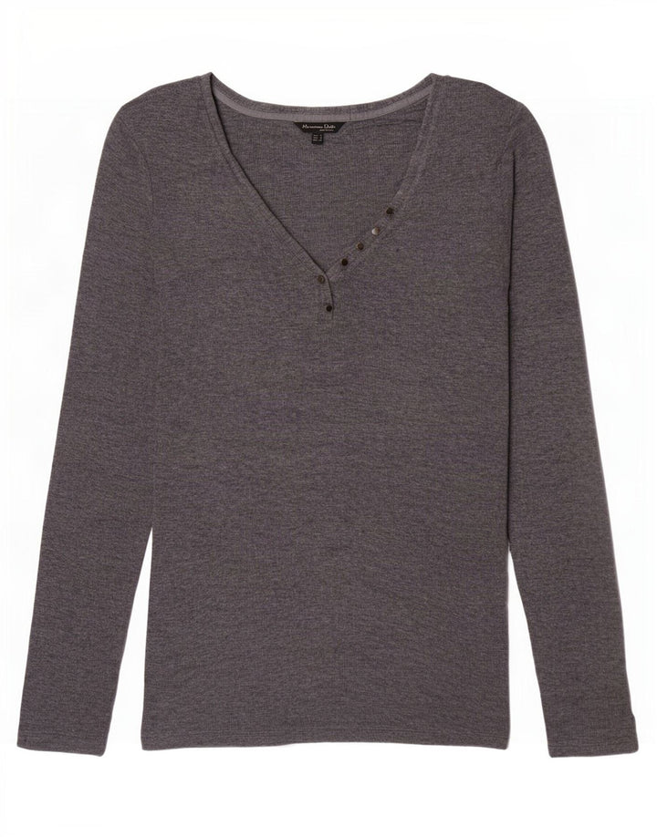 Top pentru femei Massimo Dutti cu mânecă lungă UK 10 Small Gri