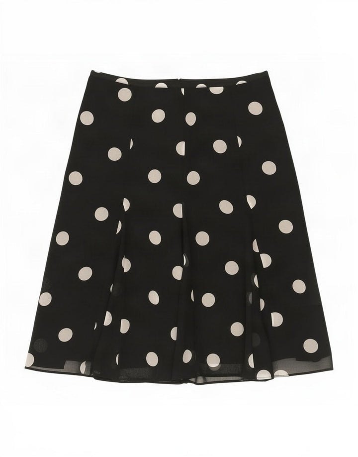 Fustă A-Line pentru femei Marks & Spencer UK 12 Medium W30 Black Polka Dot