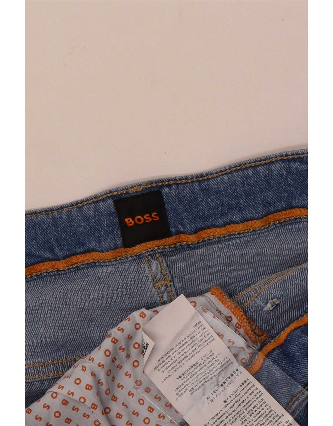 Blugi drepti pentru bărbați Hugo Boss W44 L32 Bumbac albastru